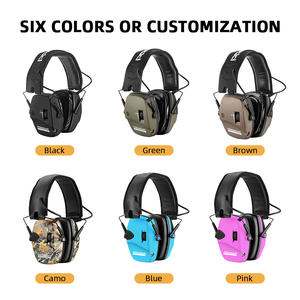 Protection auditive tactique électronique pour le tir, casque de tir, protège-oreilles pour le tir, design pliable avec coussinets d'oreille de remplacement - Product Image 6