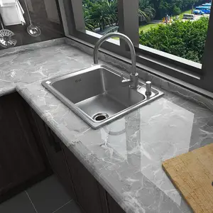 Wholesale peel and stick wallpaper waterproof oil proof kitchen marble textured wallpaper