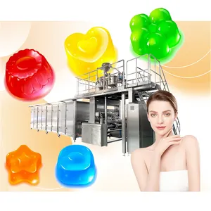 Fruit flavor jelly candy molding production line B-12 Vitamin Gummies depositing machine in shanghai
