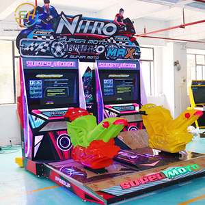 Jeu d'arcade de moto de luxe <span class=keywords><strong>FF</strong></span> de 42 pouces : simulateur de course de conduite à deux joueurs à pièces - Product Image 3