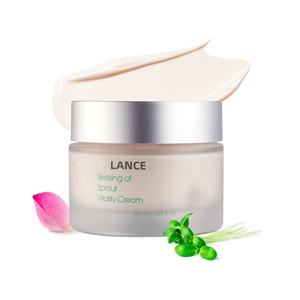 Crema facial de loto de etiqueta privada Fortalece la barrera de la piel Levanta la piel Hidratar profundamente Crema reafirmante coreana para el cuidado de la piel para todo tipo de piel - Product Image 1