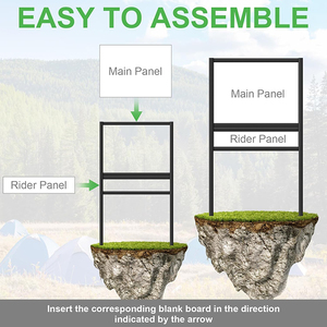 H khung kim loại tùy chỉnh xây dựng sân dấu hiệu bất động sản mở jh-mech dấu hiệu sân bất động sản với người lái và bảng trống - Product Image 3