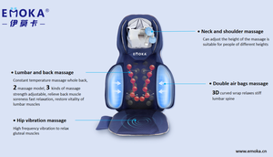 Coussin de Siège de Massage Portable Chauffant Shiatsu à Pétrissage Profond 10 Moteurs pour Fauteuil de Bureau et Domicile - Product Image 4