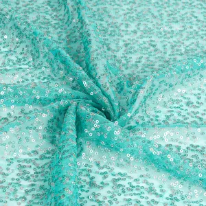 2023 Offre Spéciale bleu fournisseur tulle dentelle tissu sequin broderie français maille dentelle tissu matériel pour robe