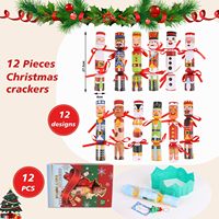 Craquelins de Noël personnalisables avec finition en gaufrage Fournitures de fête Boîte-cadeau avec blague et prix Conception en carton fait main