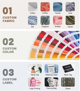 Produttori di <span class=keywords><strong>abbigliamento</strong></span> Custom abiti da donna, OEM ODM Custom marchio Logo tessuto Sourcing moda moda moda Midi <span class=keywords><strong>abbigliamento</strong></span> donna - Product Image 4