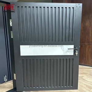 <span class=keywords><strong>Porte</strong></span> <span class=keywords><strong>d</strong></span>'<span class=keywords><strong>entrée</strong></span> de villa de luxe moderne en acier avec auvent en aluminium peint et incrustations de verre, design de <span class=keywords><strong>porte</strong></span> extérieure antivol - Product Image 3