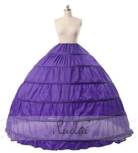 WS-5002 Dernière Coloré De Bal Quinceanera Robes Robe De Bal 6 Cerceaux Jupon <span class=keywords><strong>Crinoline</strong></span> pour Robe De Mariée - Product Image 3