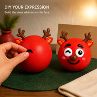 Jouet anti-stress amusant en forme de chapeau de Noël, jouet sensoriel mignon en forme de boulette pour adultes et employés de bureau, idéal pour se détendre