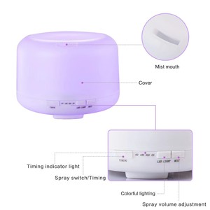Practical 500ML Ultrasonic Aroma <b>Diffuser</b> Bedroom Family Hotel Color Electric Essential <b>Oil</b> <b>Diffuser</b> - Product Image 5