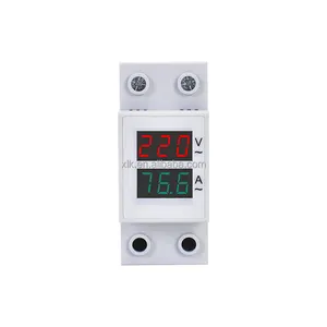 ความแม่นยำสูง2P จอแสดงผลไฟฟ้าแรงดันไฟฟ้าแอมแปร์มิเตอร์แบบกำหนดเอง DIN Rail Volt-Ammeter AC 1-99.9A 80V-300V 200V-450V