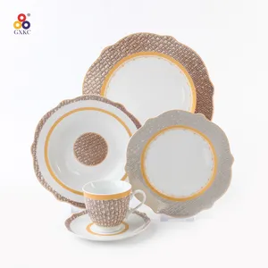 GXKC <span class=keywords><strong>De</strong></span> Noël haut <span class=keywords><strong>de</strong></span> gamme en porcelaine irrégulière nouveaux ensembles <span class=keywords><strong>de</strong></span> <span class=keywords><strong>vaisselle</strong></span> en porcelaine - Product Image 1