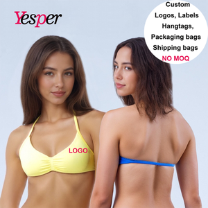 Reggiseno Sportivo da Donna Alta Qualità Senza Cuciture ad Alto Impatto con Logo Personalizzato Nessun MOQ per Palestra Allenamento All'Americana Senza Schienale Imbottito in Spandex - Product Image 1