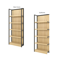 Supermarkt Snacks Stalen En Houten Planken Gemak Winkel Planken Tabak En Wijn Cosmetica Display Planken