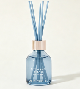 <b>Pink</b> Rose Reed Diffuser 50ML Glass <b>Bottle</b> Long Lasting Deodorize Home Fragrance Set BPA Free Alcohol Free Handcrafted 2 Months - Product Image 2