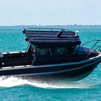 Bateau de pêche en alliage d'aluminium ZM OG-Y233, coque en plastique renforcé de fibre de verre, homologué pour la navigation en haute mer, compatible essence/gazole