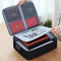Sac de rangement de documents de voyage grande capacité en gros, étanche, pour certificats, passeports et cartes, sac organisateur