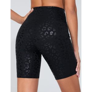 Shorts de sport taille haute pour femme FOXA avec poches, pour yoga, cyclisme et course à pied, effet ventre plat, extensibles, en Spandex et Polyester - Product Image 4