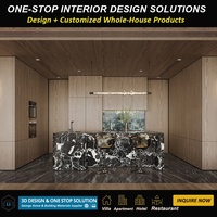 George Group - Villa de luxe moderne minimaliste sur mesure - Rendu 3D et service professionnel de design d'intérieur pour maisons résidentielles