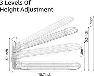 Organizador de Zapatos con Ranuras, Zapatero Ajustable de Tres Niveles, Apilador de Zapatos - Product Image 5