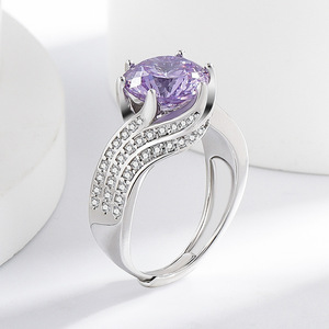 Anillo de Diamantes de Alto Carbono con Corte Nido de Pájaro, Elegante y Sofisticado, Anillo de Amor de Tres Generaciones para Mujer, Regalo - Product Image 3