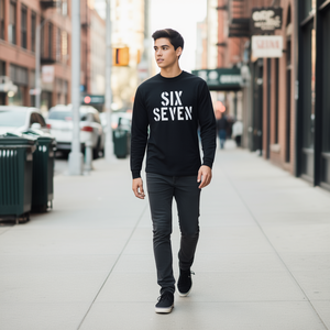 Six Seven Long Sleeve <b>T</b>-<b>Shirt</b> <b>Meme</b> Humor Viral Trend - Product Image 3