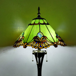 Unicorn Floor Lights Living Room Study Room Floor <strong>Lamps</strong> Bedroom Country <strong>Stained</strong> <strong>Glass</strong> Leaf <strong>Lamp</strong> <strong>Shade</strong> - Product Image 1