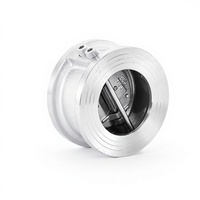 Clapet anti-retour mécanique à double disque papillon en acier inoxydable 304 H76W pour eau DN15-DN200, température ambiante, sans joint