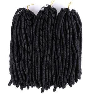 Soft Faux Locs Crochet Hair Soft Locs Hair Twist Braiding Crochet Hair Thick African <strong>Dreadlocks</strong> for Girls <strong>Synthetic</strong> Fiber - Product Image 2