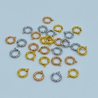 Connecteur de collier universel en or 18 carats avec fermoir à ressort, anneau de jonction ouvert/fermé, double couche, double anneau, accessoire fabriqué en Chine pour le bricolage