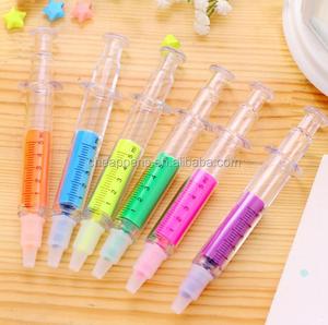 Fashion Custom Promotional Gift <b>Needle</b> Tube <b>Syringe</b> Highlighter Marker Pen with Colorful Ink - Product Image 2