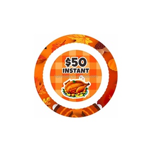 Personnalisation de cartes de loterie à déchirure instantanée avec design gratuit, billets de jeu à gratter sur le thème de Thanksgiving - Product Image 6