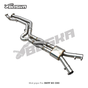 Tubi BSK SUS304 di Lunghezza Uguale, Tubo Centrale a Z per <span class=keywords><strong>BMW</strong></span> M3/M4 G80/G82/G87/G8X 3.0T 2021-2024, Sistema di Scarico Boska con Suono Attivo - Product Image 6