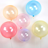 Ballon transparent en TPU Bobo Ball de 18/24 pouces, cristallin, pour la promotion de rue, les fêtes d'anniversaire, la décoration des centres commerciaux