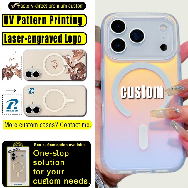 Color Changing Magnetic PC for iPhone Custom logo Phone case