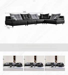 Sofá modular de estilo europeo minimalista y de alta gama para sala de estar. - Product Image 2