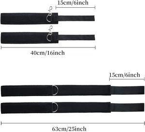 Set de Restricciones para <span class=keywords><strong>Bondage</strong></span> Sexual, Correas Ajustables para Muñecas y Muslos, Esposas para Piernas, para Parejas Principiantes en SM - Product Image 4