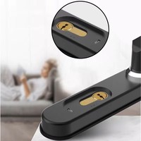 Cerraduras de hotel con contraseña delgada con aplicación TTlock Aleación de aluminio IP65 Cerradura de puerta de hotel de mortaja Europea impermeable para puerta corredera