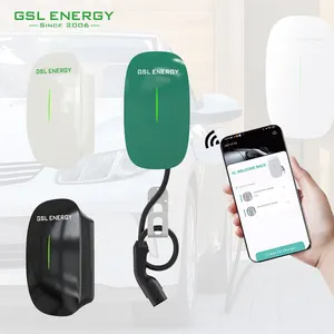 GSL ENERGY Charging Pile 6A To 32A Output Power 7.4Kw 22Kw Solar Electric Car Charger Type 2 ev charger For Electric Car
