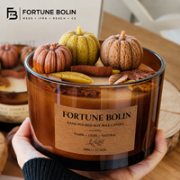 d'huile parfumée en forme de citrouille d'automne de luxe de haute qualité pot en verre bougie parfumée de Noël et d'Halloween