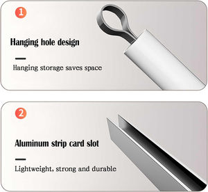 Stainless Steel Telescopic Pole Eco-Friendly <b>Cleaning</b> Mop and Broom for Toilet and Bathroom Sweeping & <b>Floor</b> Scraping - Product Image 5