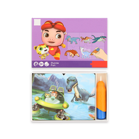 Puzzle amusant pour enfants Graffiti thème personnalisé 3D Jigsaw Puzzle en bois pour enfants boîte jeux avec stylo à eau réutilisable