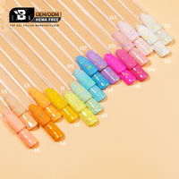 BOZLIN échantillon gratuit Gel de base en caoutchouc marque privée prix usine 10ml couleur flocon de caoutchouc couche de base Gel vernis