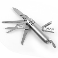 Couteau de poche multi-outils en acier inoxydable 14 en 1 Couteau multifonctionnel pliant de camping personnalisé pour couteau de survie de poche en plein air