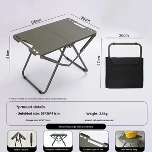 <span class=keywords><strong>Table</strong></span> de <span class=keywords><strong>camping</strong></span> <span class=keywords><strong>pliante</strong></span> en <span class=keywords><strong>aluminium</strong></span> moderne, portable, pour l'extérieur, vente en gros, logo personnalisé, directement du fabricant - Product Image 5