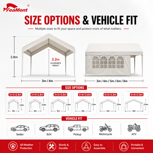 Tente de garage pliable FEAMONT pour la maison, la cour arrière, le stationnement extérieur, installation rapide, aucun outil nécessaire - Product Image 2