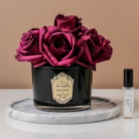 Vente en gros Expédition personnalisée Fleur de parfum de rose pour diffuseur de roseau Simulé conservé Verre décoratif Couloir Salon