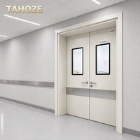 Porte d'hôpital certifiée CE en HPL, antibactérienne, ignifuge, à battants, pour salle d'opération, couloir et unité de soins intensifs