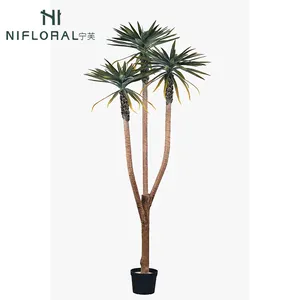 Nifloral Nieuwste Ontwerp Indoor Decoratie Kunstmatige Agaves Bomen 240Cm Groot Formaat Agave Plant