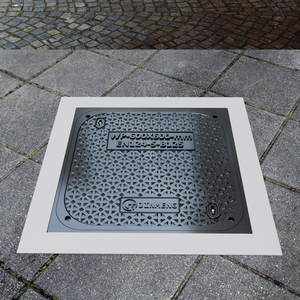 600x600mm 직사각형 FRP 맨홀 커버 12톤 하중 용량 복합 커버 - Product Image 4